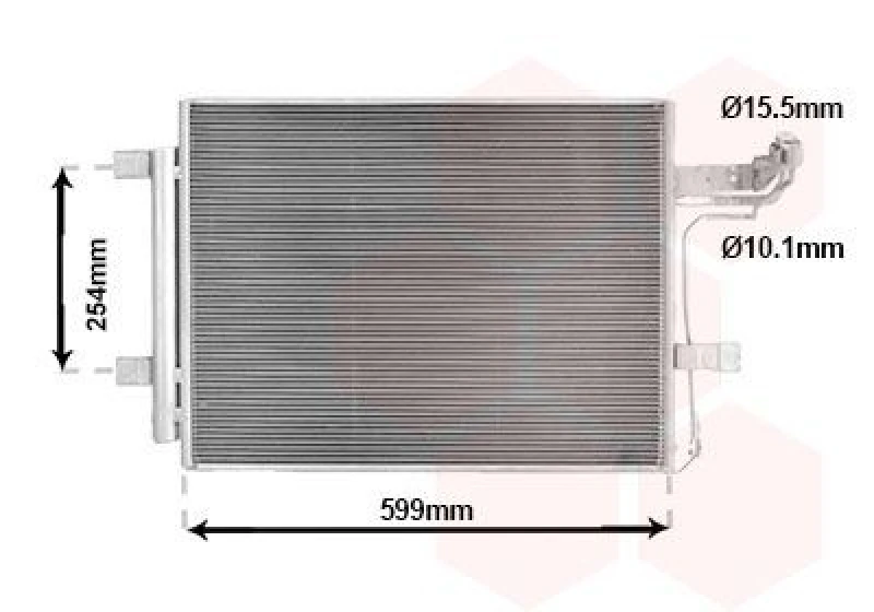 Image of VAN WEZEL Air conditioning condenser VAN WEZEL 27015713