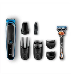 image of Braun MGK3045 7-in-1 Precision Trimmer & Multi Grooming Kit - Black / Blue