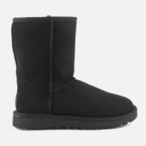 Image of UGG Womens Classic Short II Sheepskin Boots - Black - UK 3