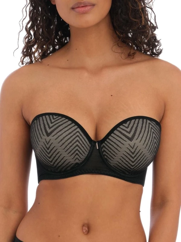 Image of Freya Womens underwired molded bandeau bra Freya Tailored Noir Female 85G