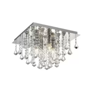 Image of Ceiling lamp Design Acton Chrome polished 4 bulbs 24,5cm