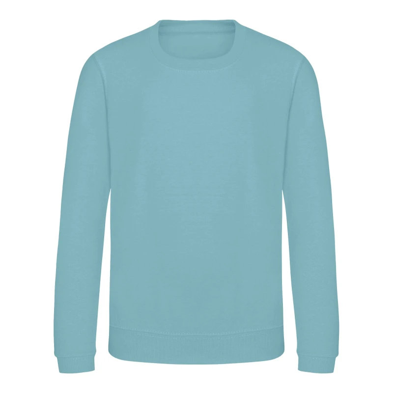 Image of AWDis Just Hoods Sweatshirt in Aqua Size: 12-13 Years Aqua Unisex 12-13 Years