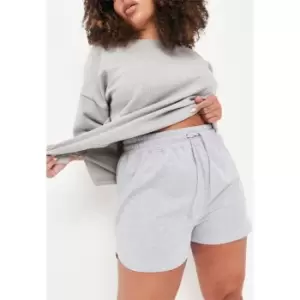 image of Missguided Loopback Runner Shorts Speckle - Grey