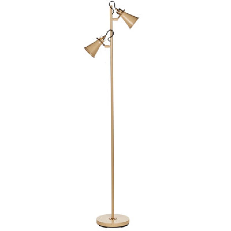 Image of Beliani Floor Lamp Moyola Adjustable Metal Beige