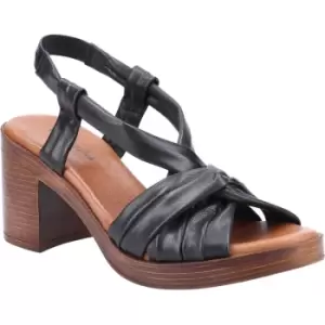 image of Hush Puppies Womens Celine Leather Cushioned Heel Sandals UK Size 5 (EU 38)