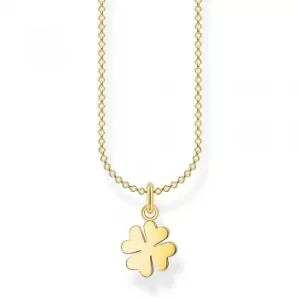 image of THOMAS SABO Gold Plated Cloverleaf Necklace KE2037-413-39-L45V