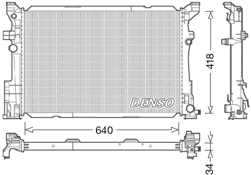 Image of DENSO Engine radiator DENSO DRM17054