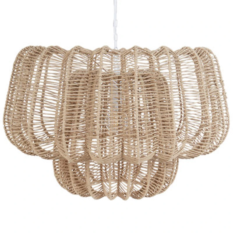 Image of Beliani Pendant Lamp Saisi Paper Rope Beige