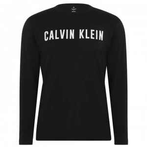 Image of Calvin Klein Performance Long Sleeve Logo T Shirt - Black/White 007