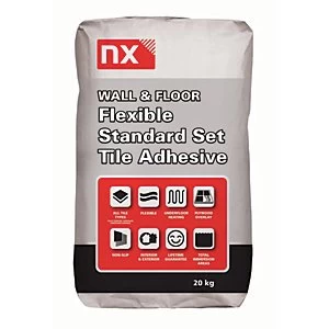 Image of Norcros Standard Setting Flexible Tile Adhesive Grey 20kg