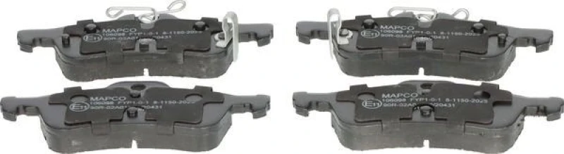 Image of MAPCO 106098 Brake pad set Rear Axle, with acoustic wear warning Brake Pad Set,disc brake (402)