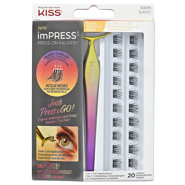 Image of Kiss imPRESS Falsies Press-on False Lash Kit - Natural