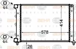 Image of x1 Behr Heat Exchanger 8MK376766-081 with Screw Genuine replacement Made in CN