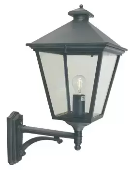 image of Turin Grande 1 Light Outdoor Wall Lantern Light Black IP54, E27