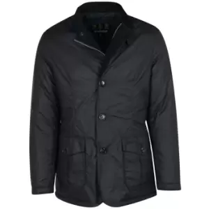Image of Barbour Mens Winter Lutz Wax Jacket Navy/Olive Night Large