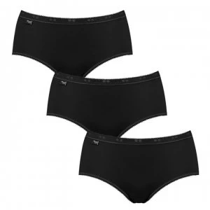 Image of Sloggi 3 Pack Midi Briefs - Black 0004