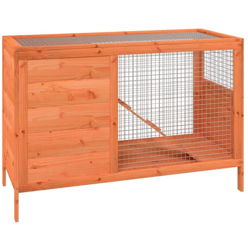 Image of VIDAXL Vidaxl - Rabbit Hutch Brown 103x44x69.5cm Solid Wood Pine 8720845798703
