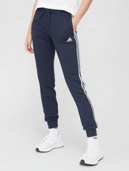 image of adidas 3 Stripe Cuffed Pant - Navy/White , Navy/White, Size 2Xs, Women