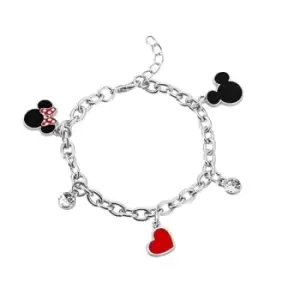 Disney Minnie and Mickey Multicoloured Enamel Costume Charm bracelet BH00228RL-65