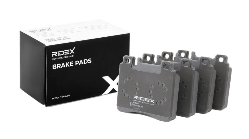 Image of RIDEX 402B0547 Brake pad set Front Axle, excl. wear warning contact Brake Pad Set,disc brake (402)