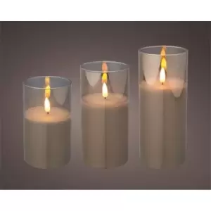 image of Kaemingk S3 LEDCandleglass 31 - Grey