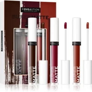 Image of Revolution Relove Super Matte Liquid Lip Lipstick Set Shade Wonder