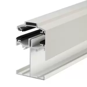 image of Alukap Ss White Aluminium Low Profile Glazing Bar, (L)3M (W)60mm (T)90mm