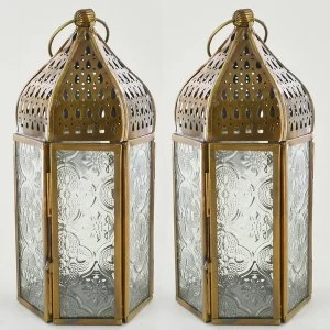 Image of Brass Antique Lantern (Set of 2)