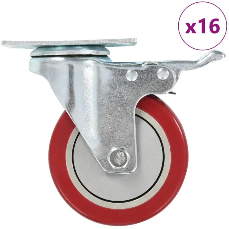 Image of VIDAXL 16 pcs Swivel Casters 100 mm Vidaxl 8719883718859