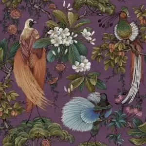 Holden Songbird Plum Wallpaper