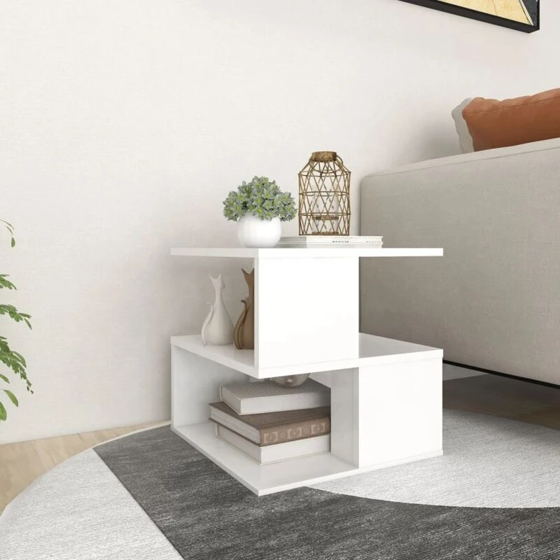 Image of VIDAXL Side Table White 40x40x40cm Engineered Wood Vidaxl 8720286542149