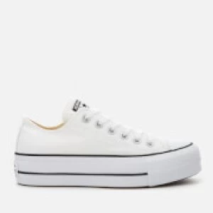 image of Converse Womens Chuck Taylor All Star Lift Ox Trainers - White/Black/White - UK 3