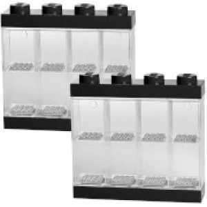 image of LEGO Storage Display Case Bundle (Includes 2 Black Mini Figure Cases)