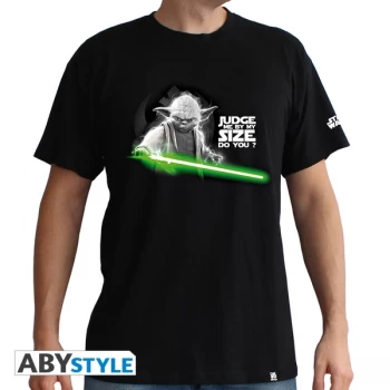 image of Star Wars - Yoda&rdquo; Mens Large T-Shirt - Black