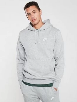 Image of Nike Sportswear Club Fleece Overhead Hoodie - Dark Grey