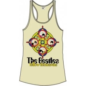 Image of The Beatles Yellow Sub & Portholes Sand Ladies Vest: XL