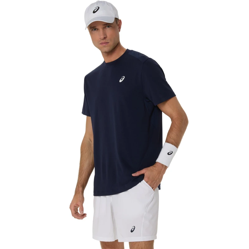 Image of Asics Court Ss Top T-Shirt Mens Midnight male X Large