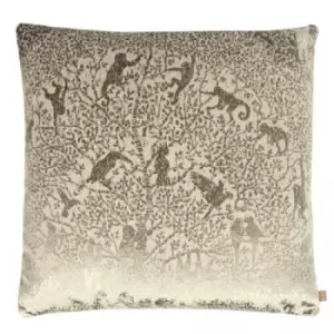Image of Kai Tilia Jacquard Square Cushion Cover (One Size) (Clay)
