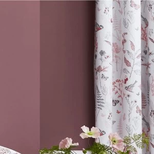 Image of Catherine Lansfield Botanical Gardens Eyelet Curtains - Coral