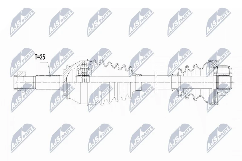 Image of NTY Drive shaft NTY NPW-FT-025