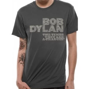 image of Bob Dylan - Times Mens Small T-Shirt - Black