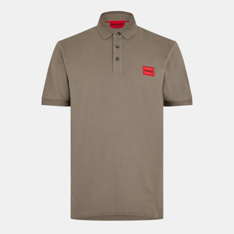 Image of Hugo Mens Short Sleeve Polo Shirt Med Grey 032 male S