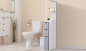 Image of HomCom Slim Tall Bathroom Cabinet: Option 3