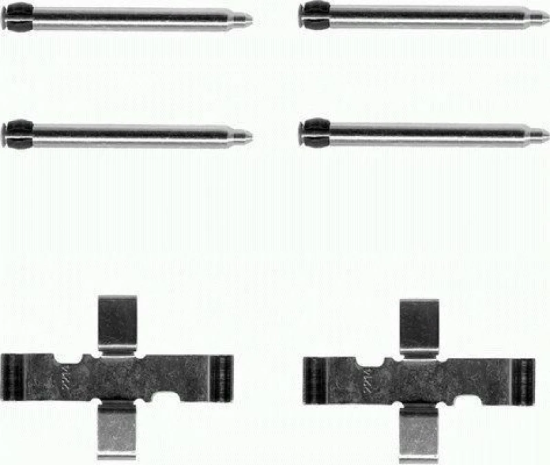 Image of HELLA Brake pad fitting kit HELLA 8DZ 355 202-281