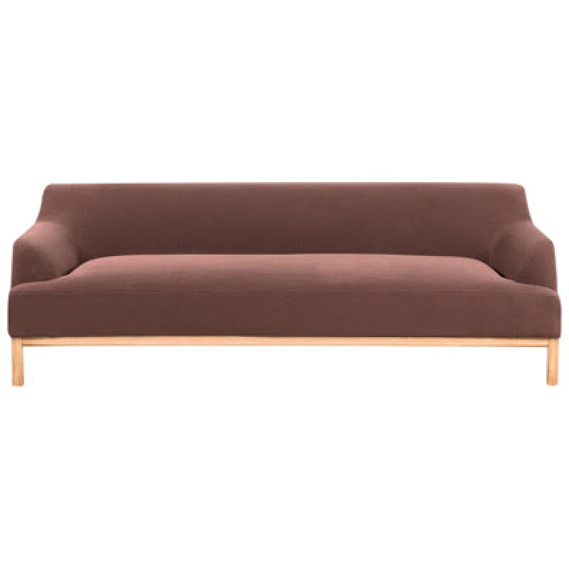 Image of Beliani Sofa 3 Seater Sosjo Fabric Burgundy