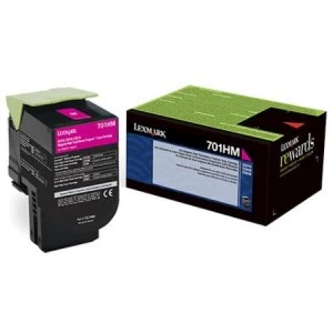 image of Lexmark 70C2HM0 Magenta Laser Toner Ink Cartridge