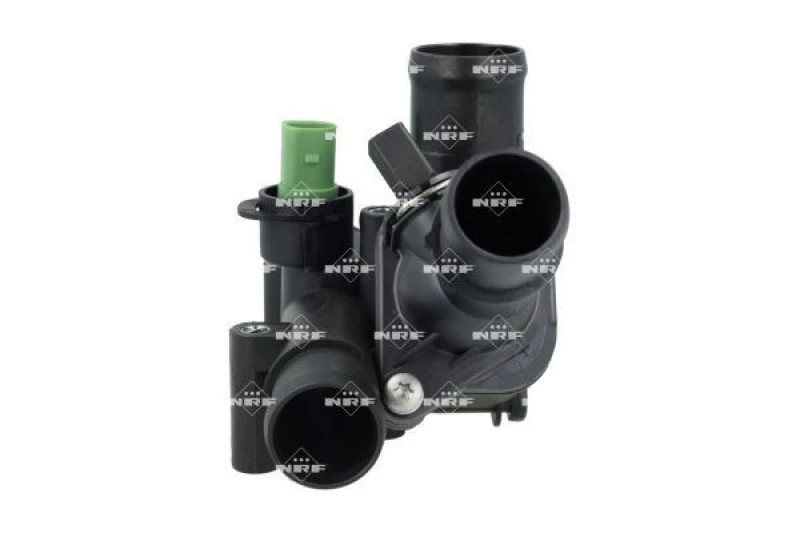 Image of NRF 725494 Engine thermostat Opening Temperature: 105°C, with gaskets/seals, with housing Thermostat,coolant (316)