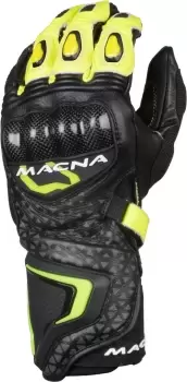 image of Macna Track R Gloves, black-yellow Size M black-yellow, Size M