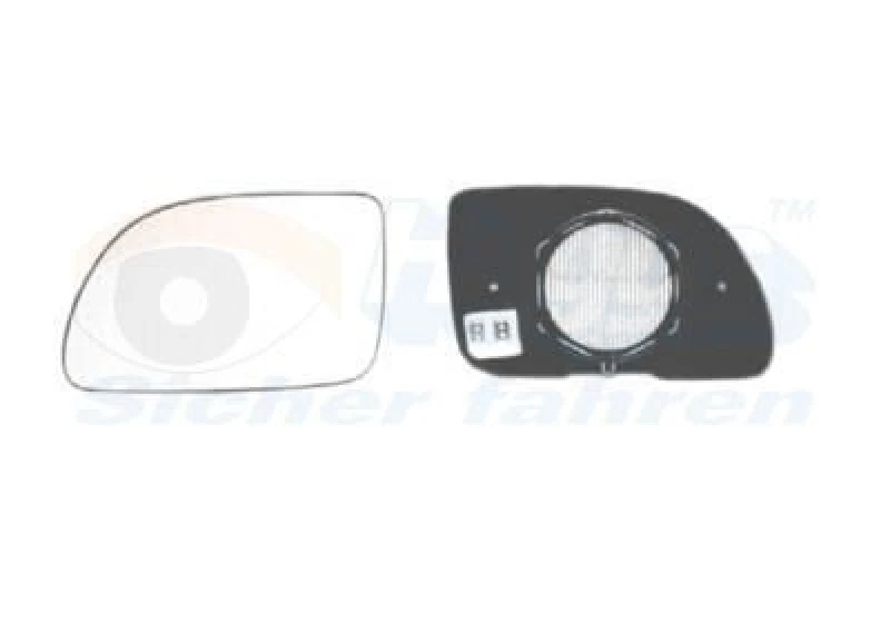 Image of VAN WEZEL Wing mirror glass VAN WEZEL 4319837