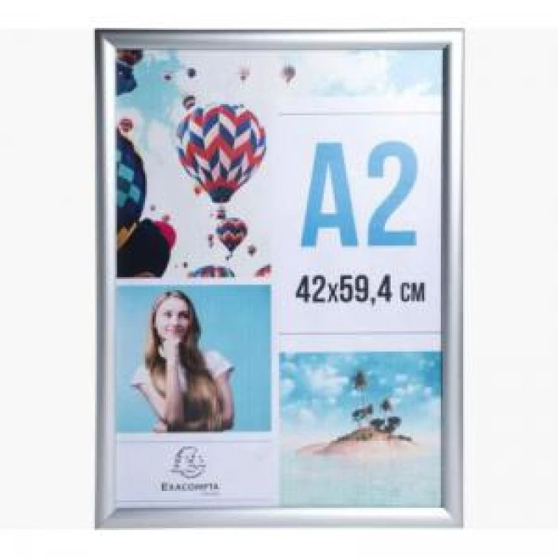 Image of Exacompta Wall Snap Frame Poster Holder Aluminium A2 Crystal (Pack...